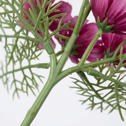 Artificial Magenta Cosmos Flower Stick 82 cm – Real Touch Faux Wildflower Spray for Vase & Home Décor