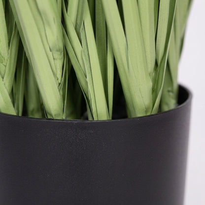 Artificial Tall Grass Plant with Pink Flowers 125 cm – Real Touch Faux Plant with Pot for Home Décor