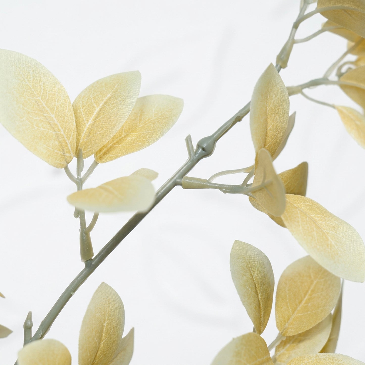 Artificial Golden Cream Leaf Stick 87 cm – Real Touch Faux Foliage Branch for Tall Vase & Home Décor