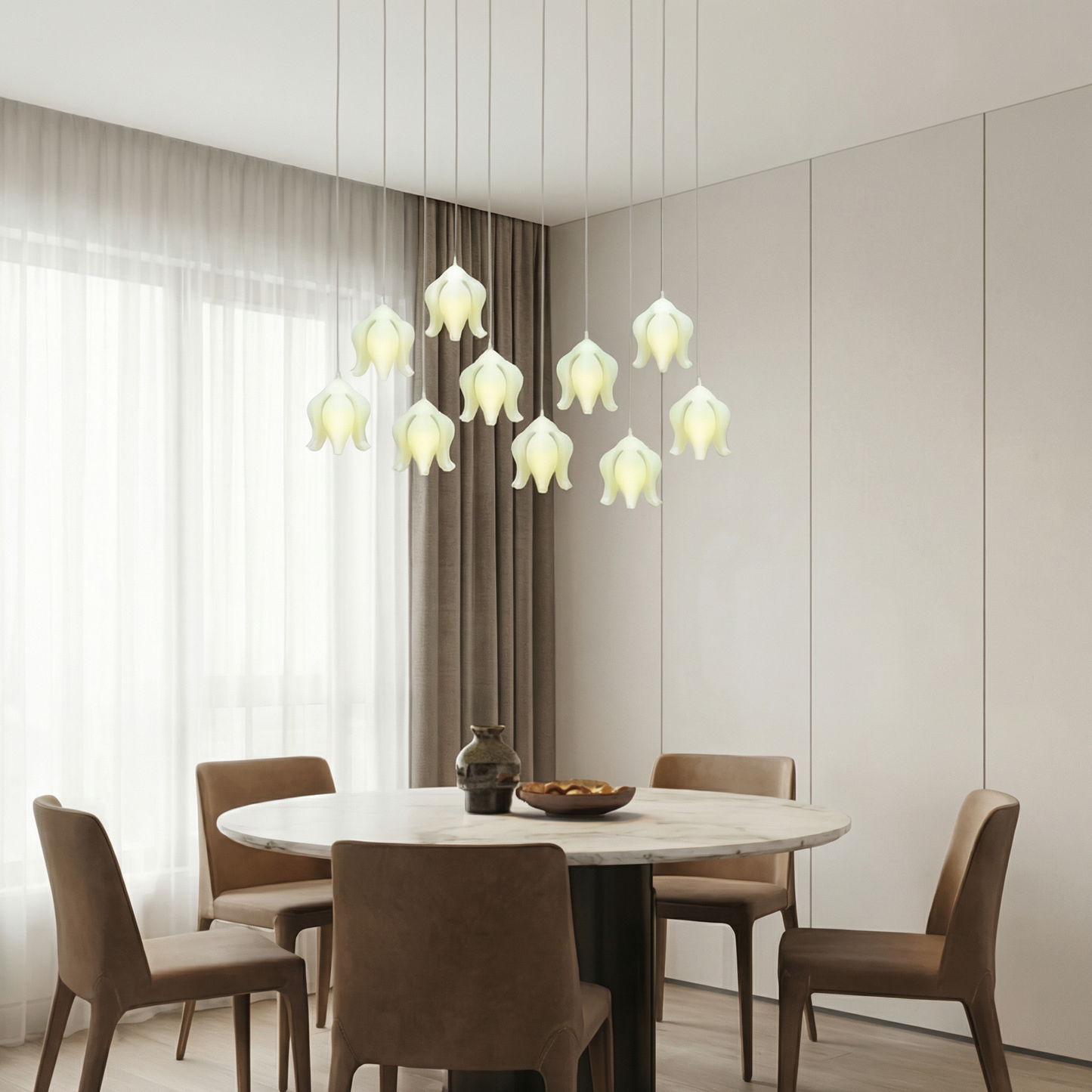 Lily Glow Modern Decorative  Lily Pendant Hanging Light
