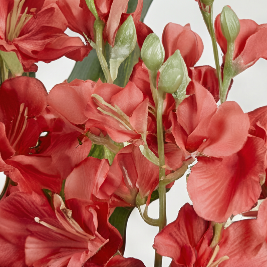 Artificial Plant Coral-Flowering Dracaena Potted Tree