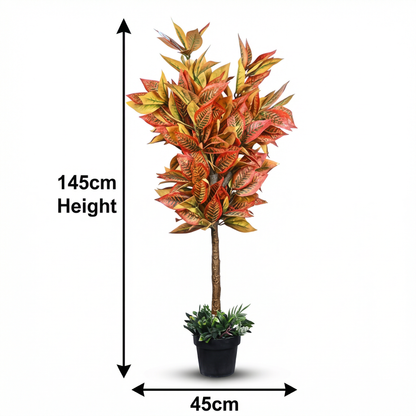 Artificial Plant Croton Petra Potted Tree