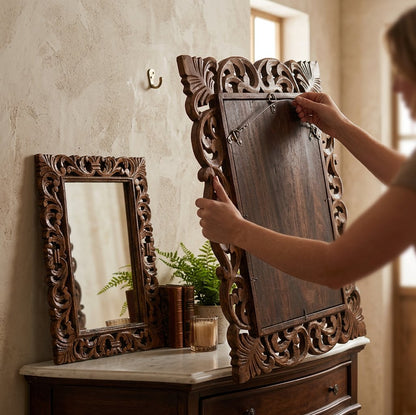 Handcrafted Wooden Frame – Wall Decor Frame for Photos, Art & Mirrors (2 Sizes)