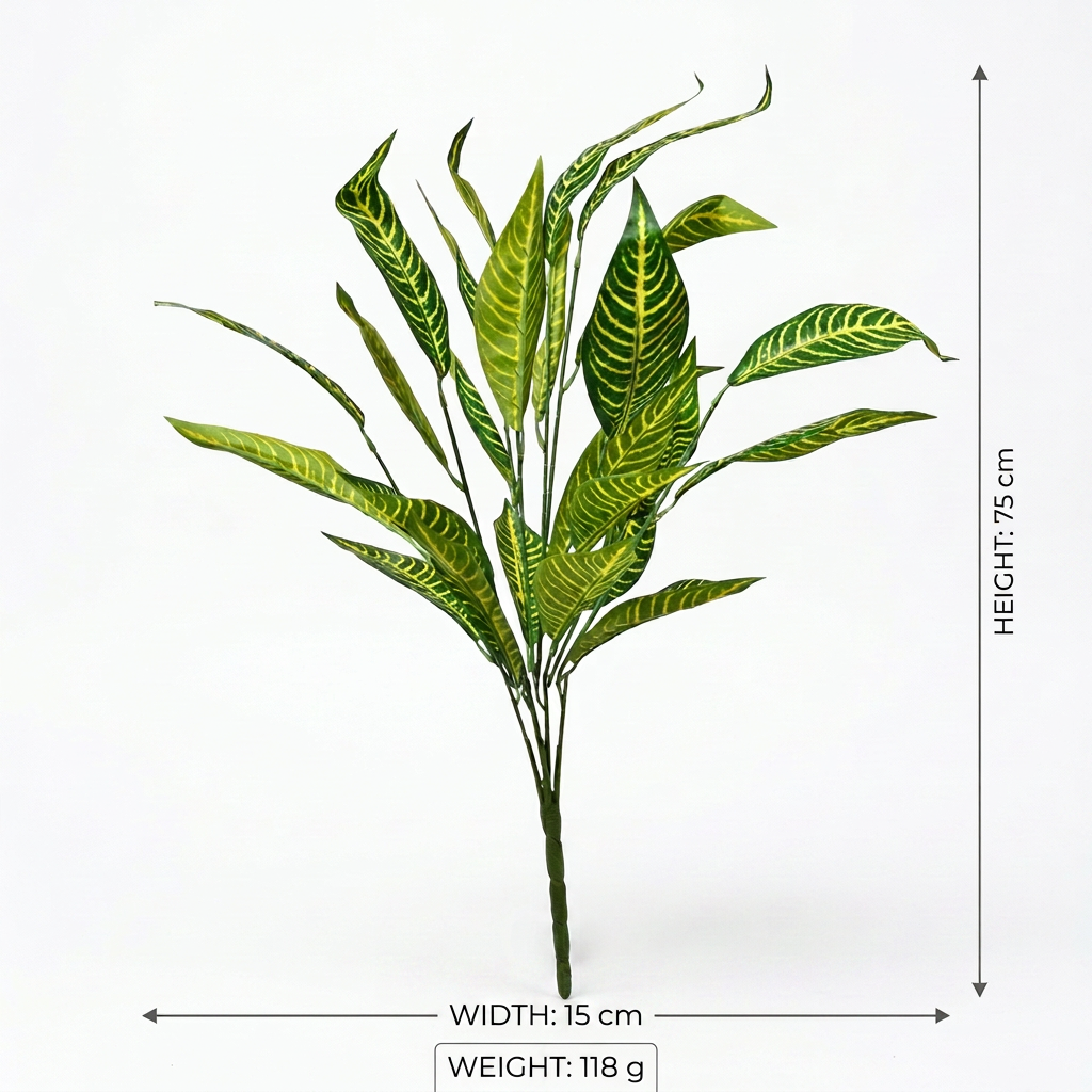 Artificial Silver Fern Leaf Bunch 55 cm – Real Touch Faux Foliage Bunch for Vase & Home Décor
