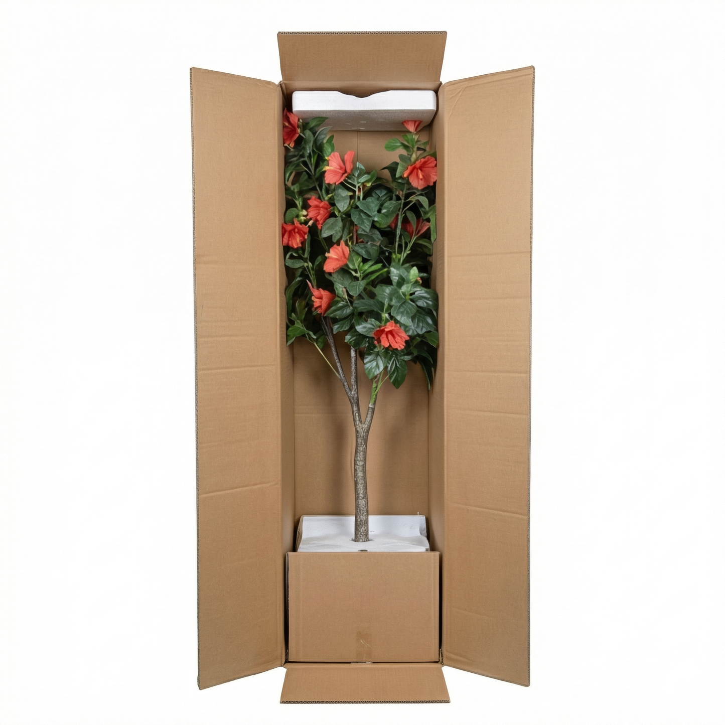 Artificial Plant Hibiscus Flowering Potted Tree