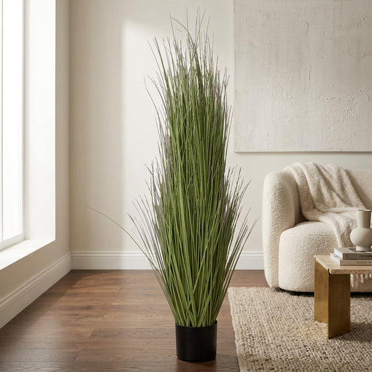 Artificial Tall Grass Plant 135 cm with Pot – Real Touch Large Faux Greenery for Home & Outdoor Décor