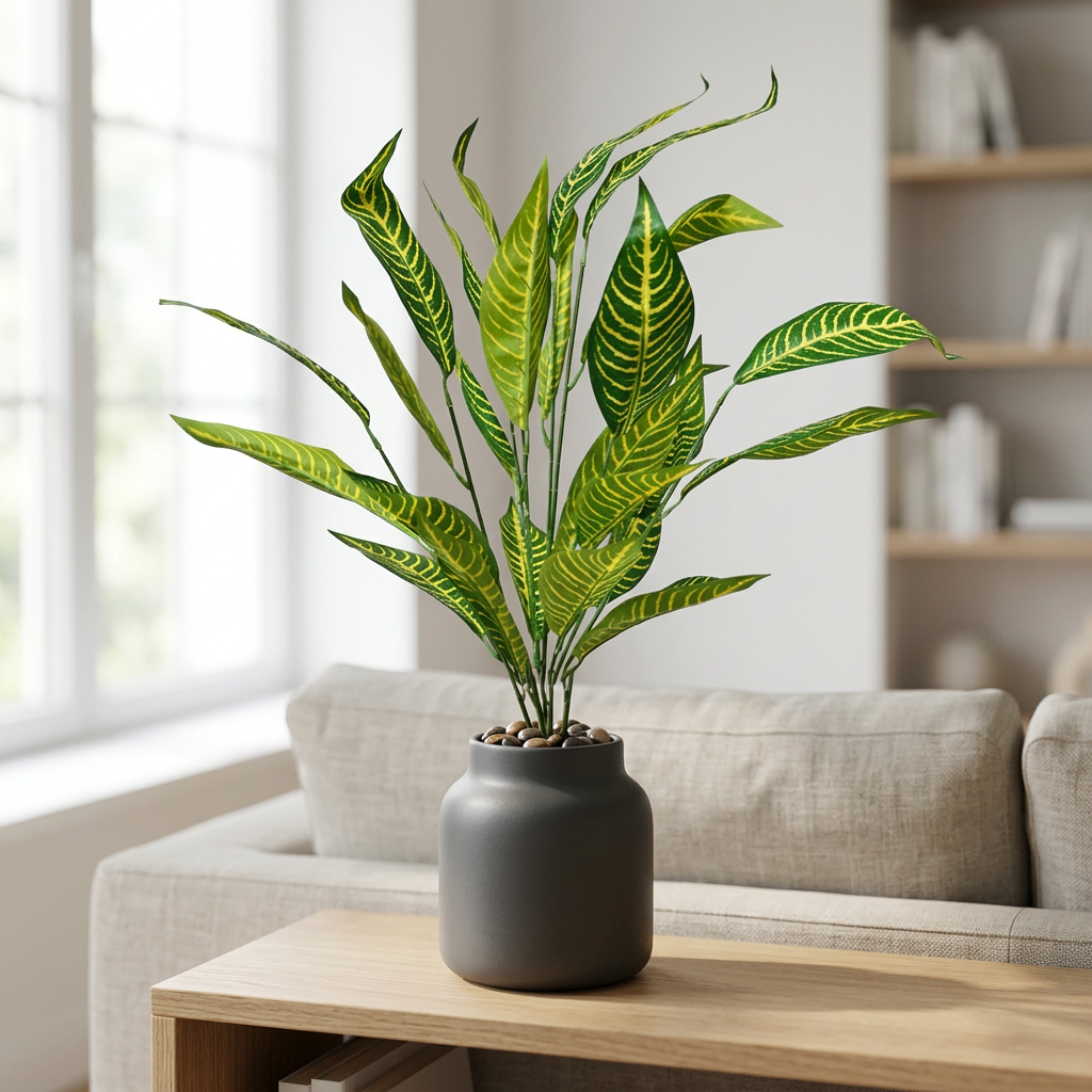Artificial Silver Fern Leaf Bunch 55 cm – Real Touch Faux Foliage Bunch for Vase & Home Décor