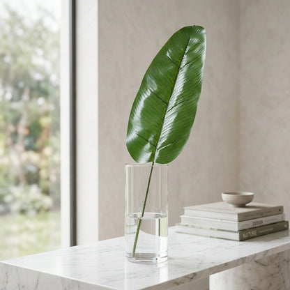 Artificial Banana Leaf Stick 97 cm – Real Touch Large Tropical Faux Leaf for Vase & Home Décor