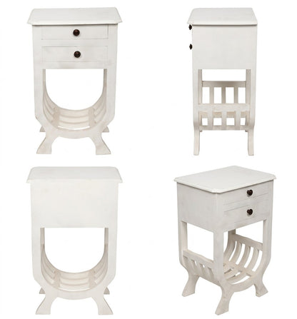 Handcrafted Wooden Side Table – Solid Wood Accent Table for Living Room & Bedroom