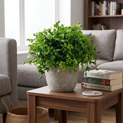 Artificial Green Foliage Plant with Pot 55 cm – Real Touch Lush Faux Greenery for Home & Office Décor