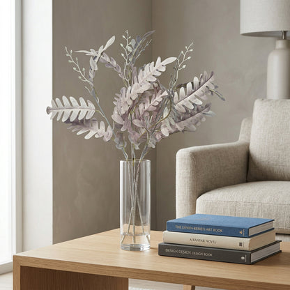 Artificial Silver Fern Leaf Bunch 55 cm – Real Touch Faux Foliage Bunch for Vase & Home Décor