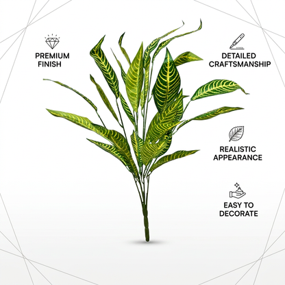 Artificial Silver Fern Leaf Bunch 55 cm – Real Touch Faux Foliage Bunch for Vase & Home Décor