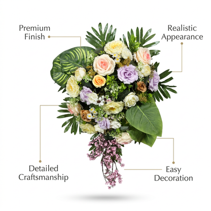 Artificial Flower English Garden & Exotic Tropics Grand Cascade
