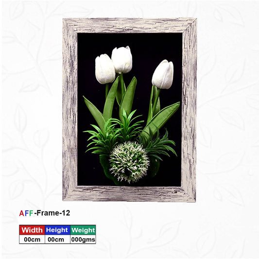 Wall-Mounted Rectangle Wooden Artificial Flower Frame-40X23 cm | (AFF-Frame-12)