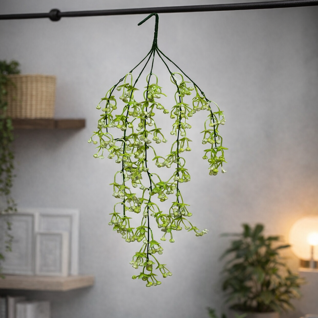 AFF Artificial Light Green Blossom Hanging Creeper Plant (69 cm / 100g) | AFF-Creeper-18