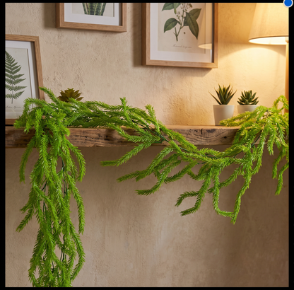 AFF Artificial Bright Green Needle Fern Hanging Creeper (90 cm / 140g)