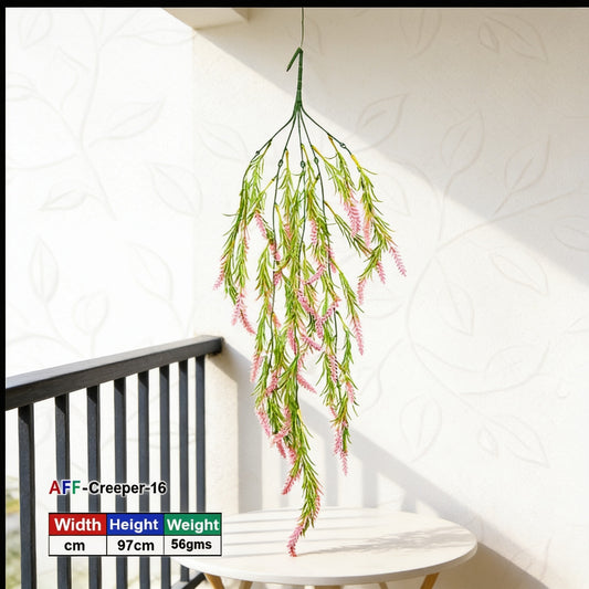 AFF Artificial Pink Lavender Bloom Hanging Creeper Plant (97 cm / 56g)
