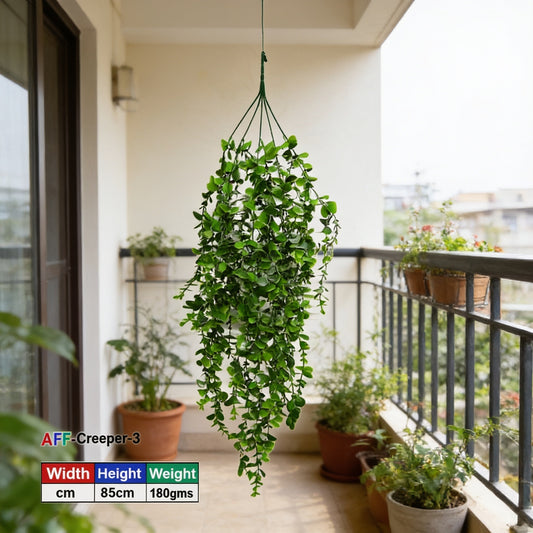 AFF Artificial Dense Green Boxwood Hanging Creeper Plant (85 cm / 180g)