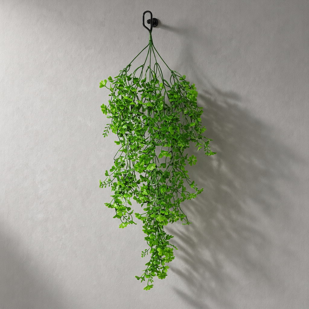 AFF Artificial Green Clover Leaf Hanging Creeper Plant (75 cm / 152g)