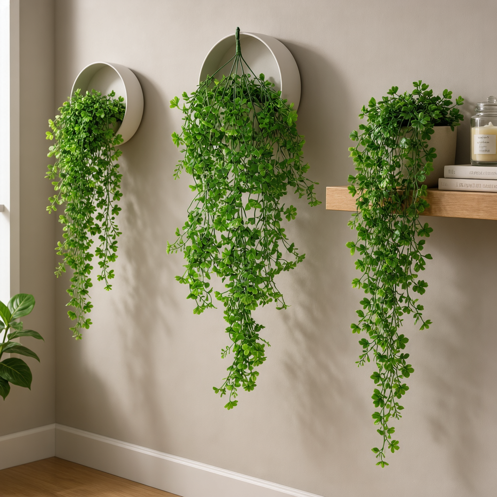 AFF Artificial Green Clover Leaf Hanging Creeper Plant (75 cm / 152g)