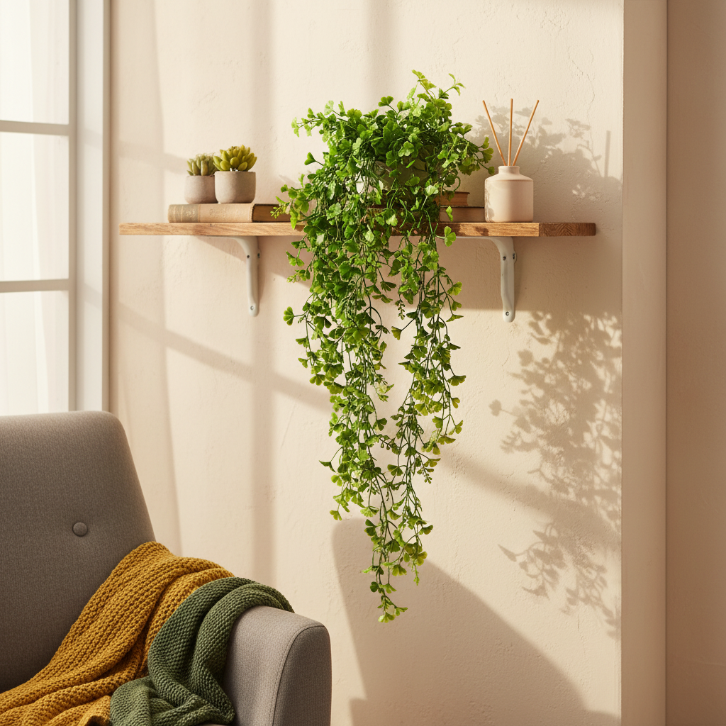 AFF Artificial Green Clover Leaf Hanging Creeper Plant (75 cm / 152g)