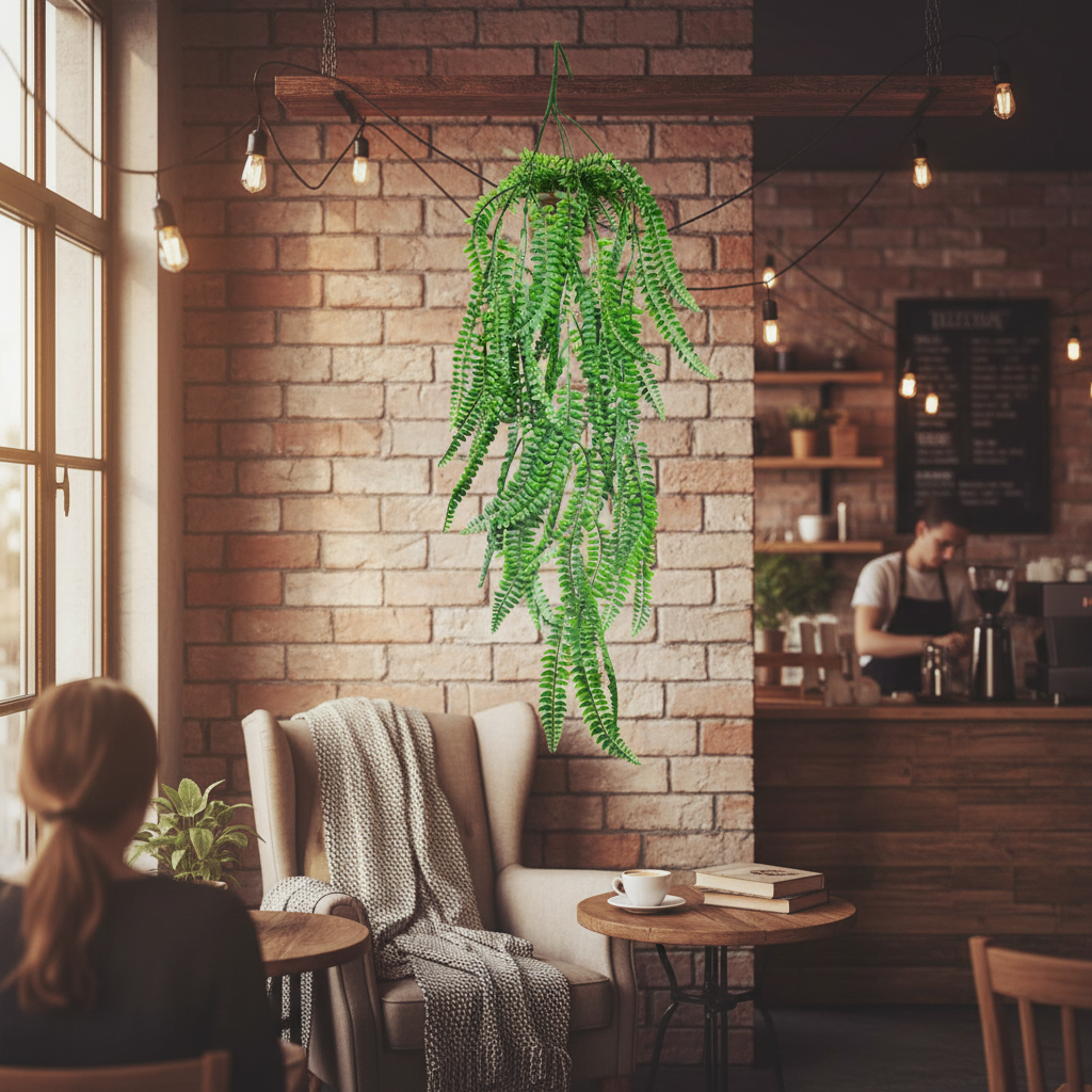 AFF Artificial Boston Fern Hanging Creeper Plant (97 cm / 56g) | AFF-Creeper-16