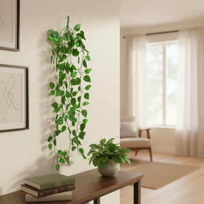 AFF Artificial Green Money Plant / Pothos Hanging Creeper Plant (85 cm / 50g) | AFF-Creeper-21