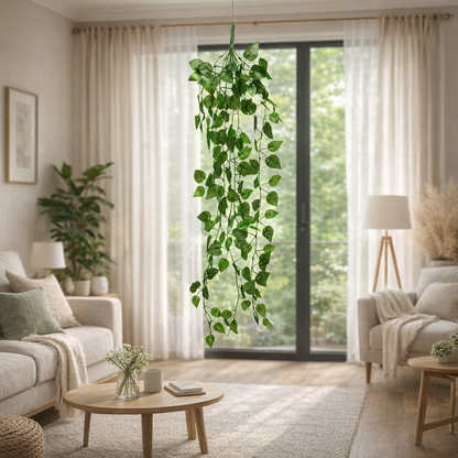 AFF Artificial Green Money Plant / Pothos Hanging Creeper Plant (85 cm / 50g) | AFF-Creeper-21