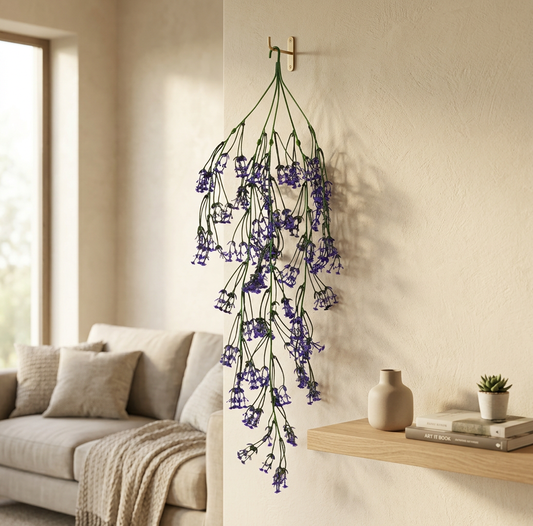 AFF Artificial Purple Blossom Hanging Creeper Plant (73 cm / 52g)-AFF Artificial Green Creeper 80 cm | AFF-Creeper-15