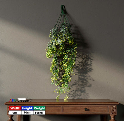 AFF Artificial Yellow Blossom Hanging Creeper Plant (70 cm / 56g)-AFF Artificial Green Creeper 86 cm | AFF-Creeper-7