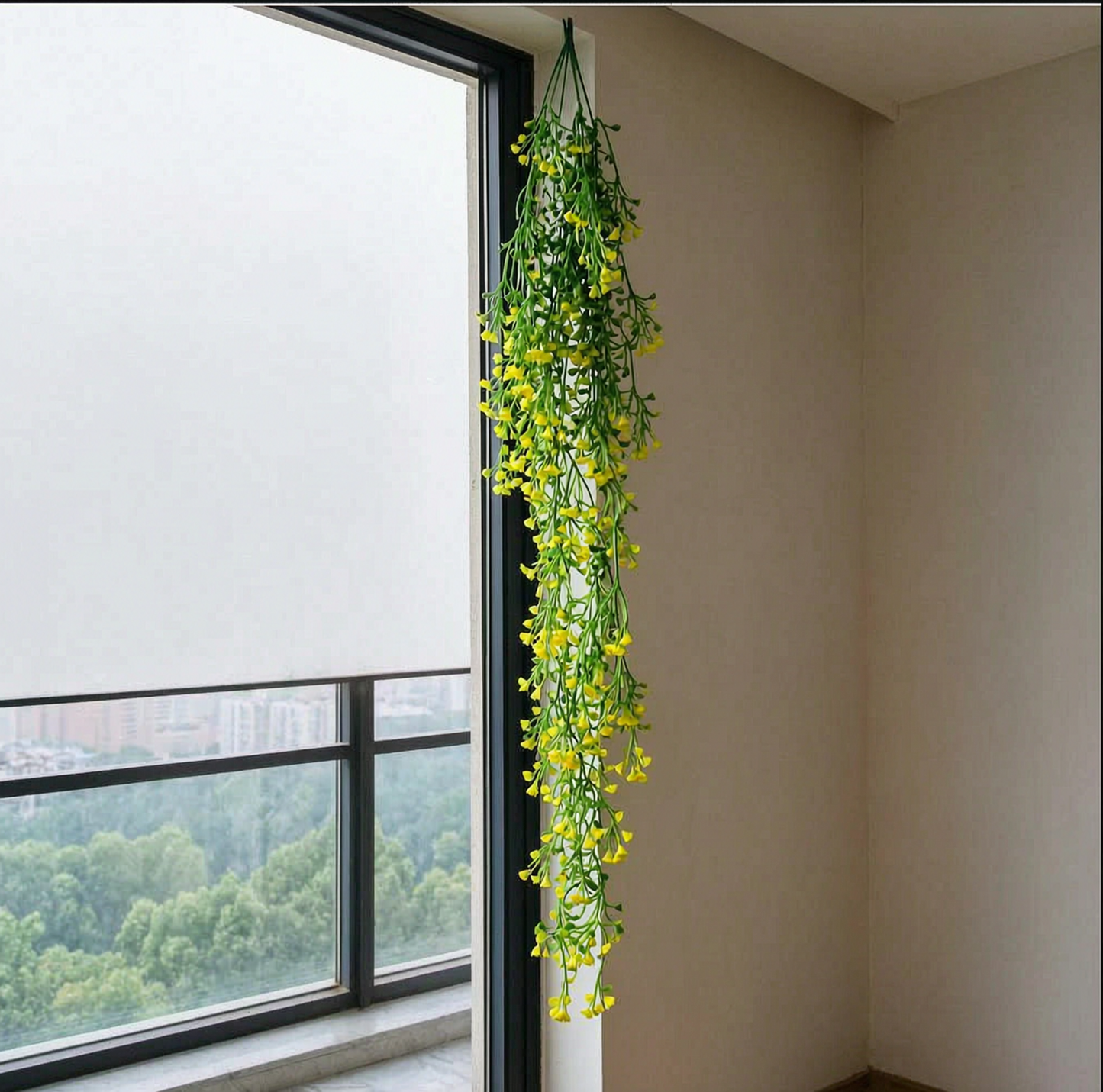 AFF Artificial Yellow Blossom Hanging Creeper Plant (70 cm / 56g)-AFF Artificial Green Creeper 86 cm | AFF-Creeper-7