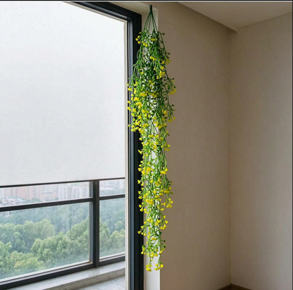 AFF Artificial Yellow Blossom Hanging Creeper Plant (70 cm / 56g)-AFF Artificial Green Creeper 86 cm | AFF-Creeper-7