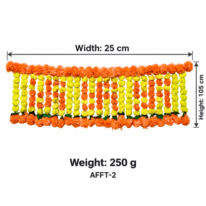 Artificial Orange & Yellow Marigold Door Toran for Wedding & Festive Decoration – 105 cm | Pack of 1