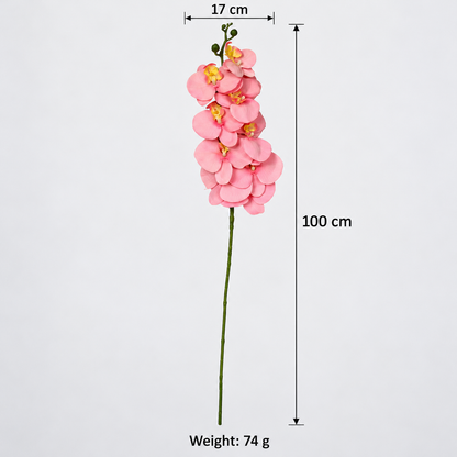 Artificial Pink Orchid Flower Stick – 100 cm Decorative Floral Stem for Vases, Home & Wedding Décor