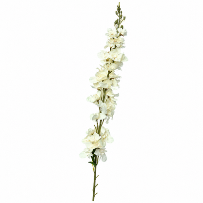 Artificial Ivory White Delphinium Flower Stick – 120 cm Tall Floral Stem for Vases, Home & Wedding Décor