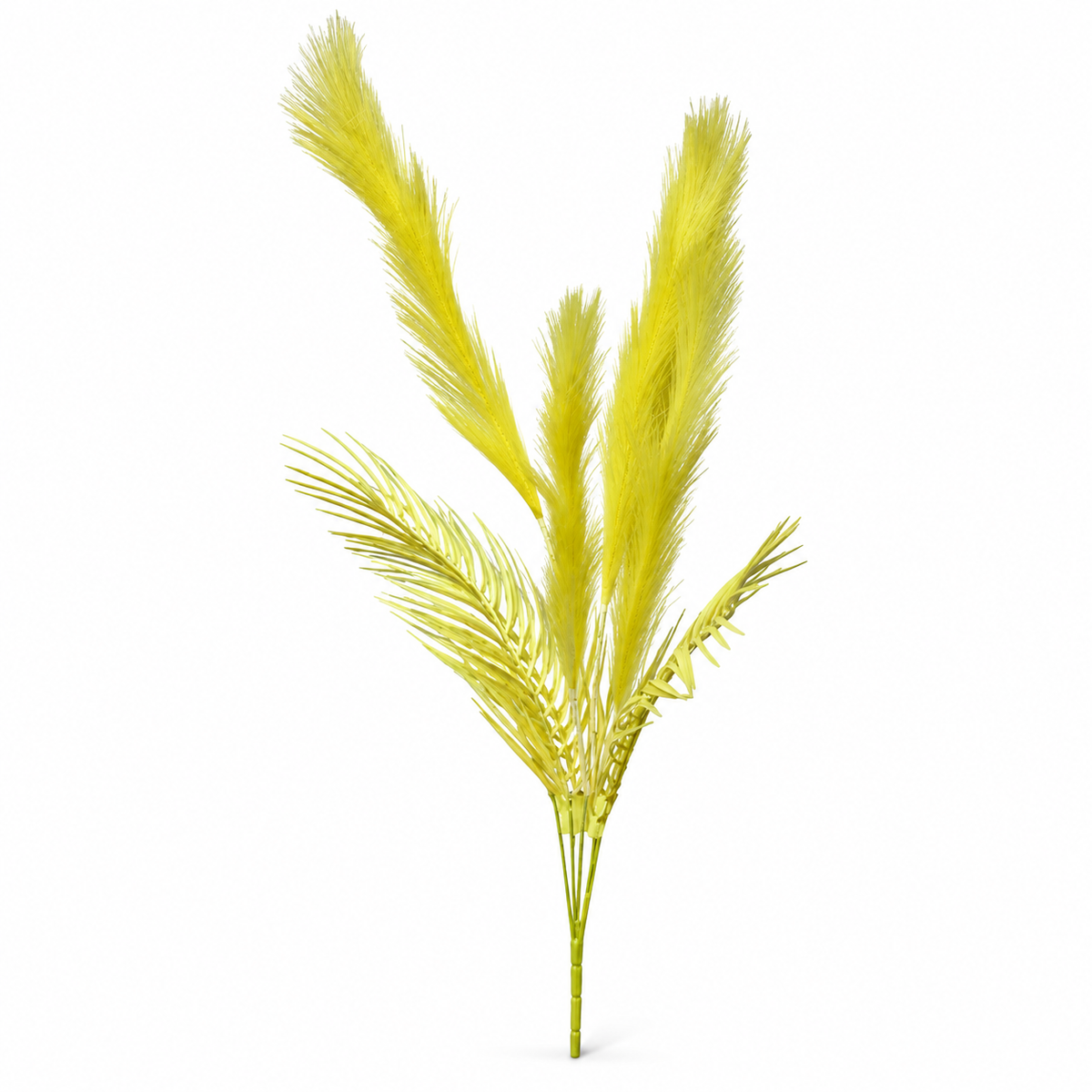 Artificial Yellow Pampas Grass Bunch – 70 cm Decorative Plume Spray for Vases, Home & Event Décor
