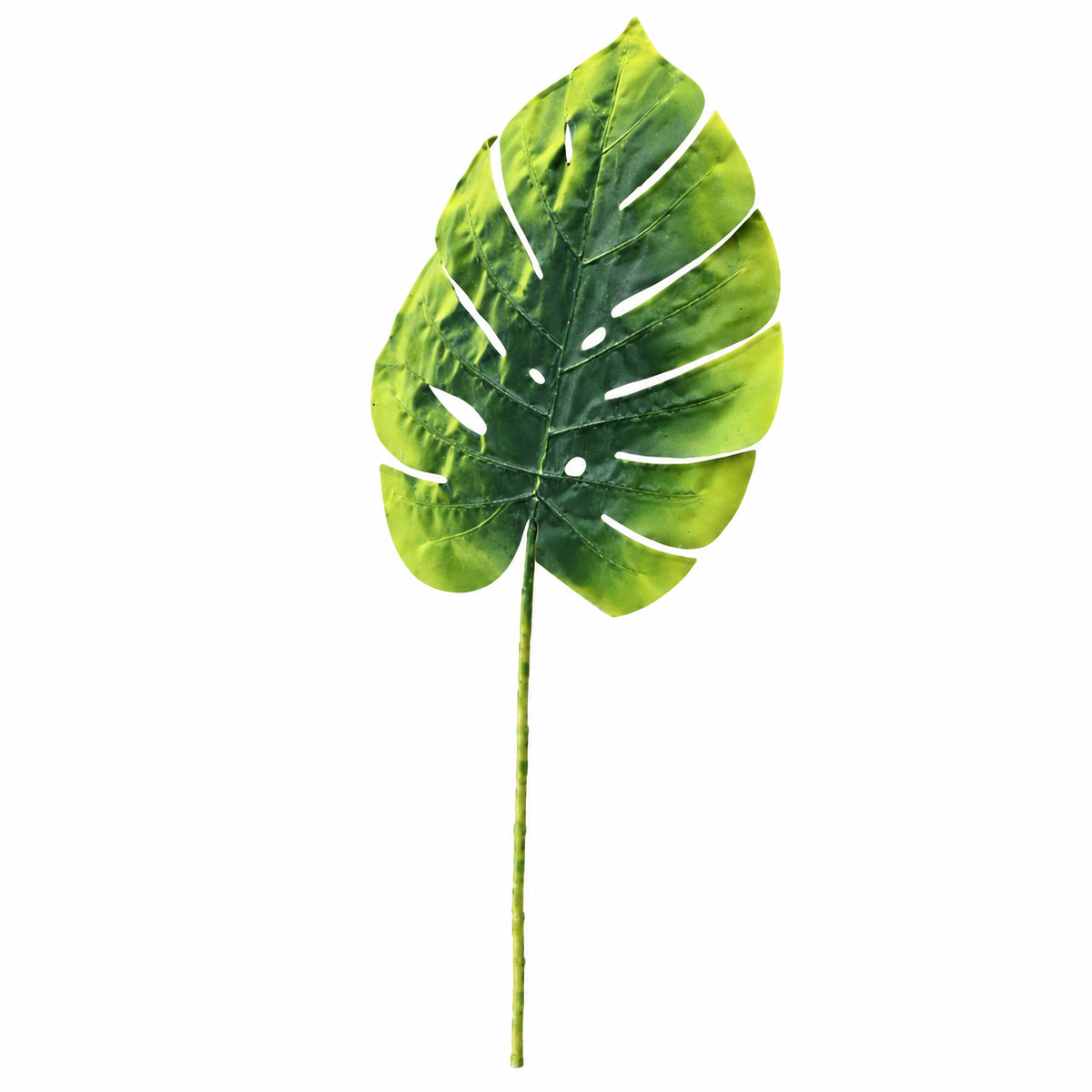 Artificial Variegated Green Monstera Leaf Stick – 70 cm Tropical Foliage Stem for Vases, Home & Event Décor