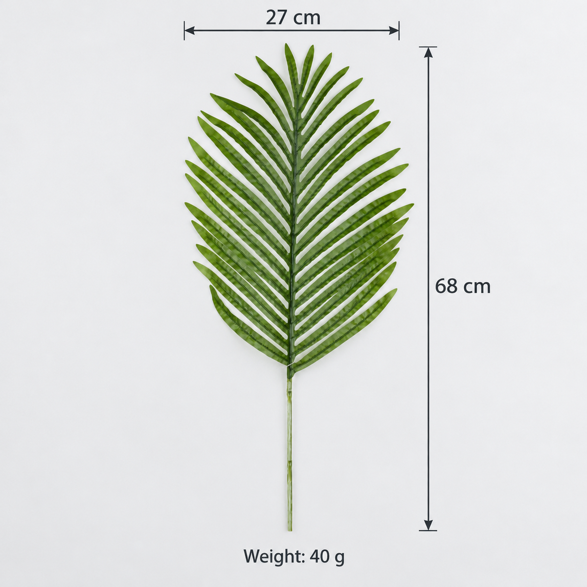 Artificial Green Palm Leaf Stick – 68 cm Decorative Foliage Stem for Vases, Floral Arrangements & Wedding Décor