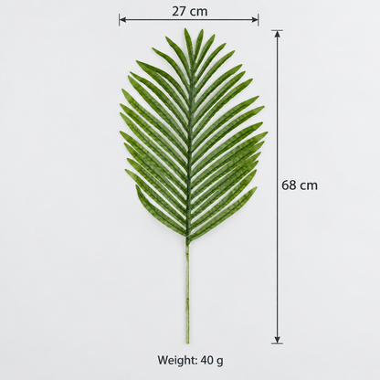 Artificial Green Palm Leaf Stick – 68 cm Decorative Foliage Stem for Vases, Floral Arrangements & Wedding Décor