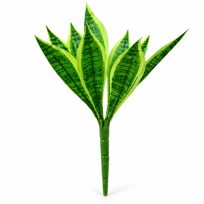 Artificial Snake Plant Leaf Bunch – 43 cm Variegated Green Foliage for Pots, Home & Office Décor