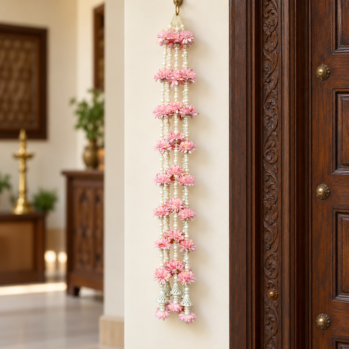 Artificial Flower pearl Garland Light Purple | Pack of 10