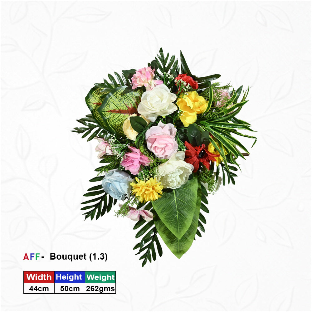 Artificial Flower Tropical Fusion Floral Bouquet Wall Arrangement