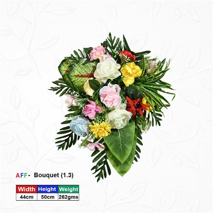 Artificial Flower Tropical Fusion Floral Bouquet Wall Arrangement