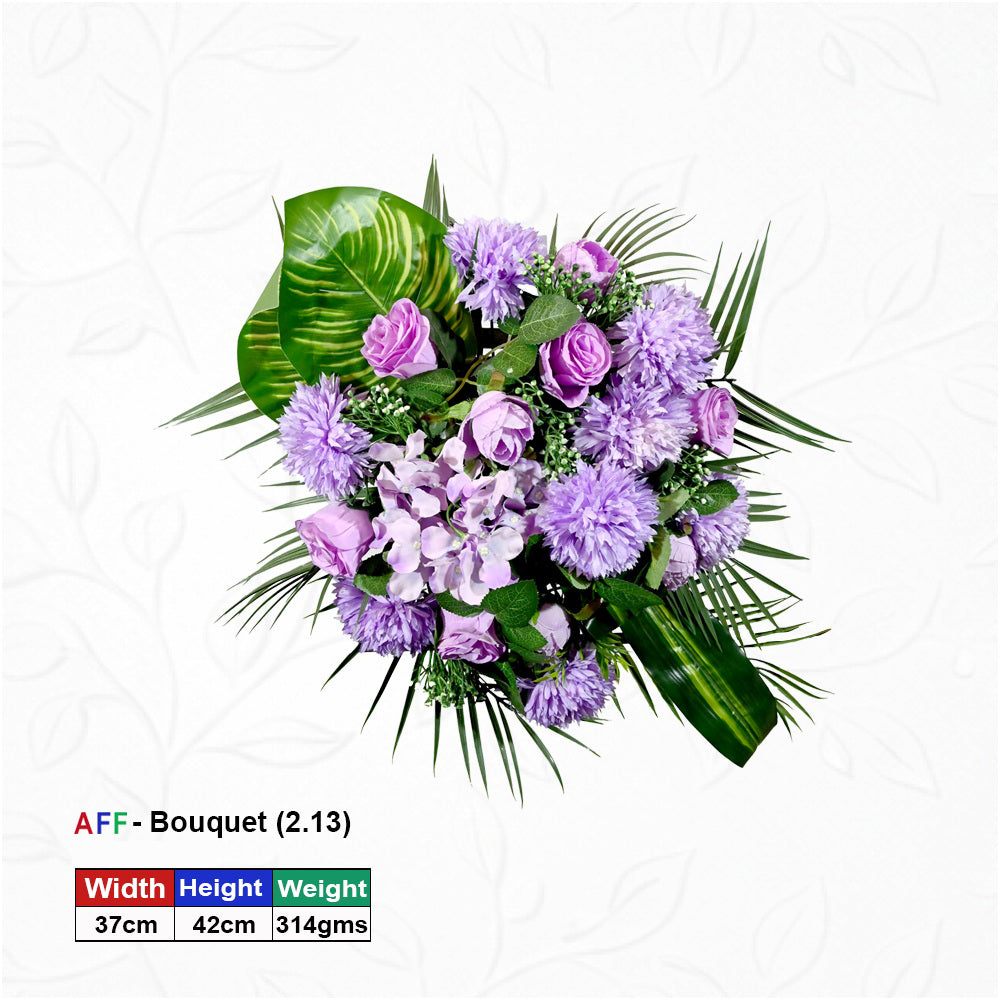 Artificial Flower Lavender Dream & Tropical Foliage Cascade Wall Arrangement