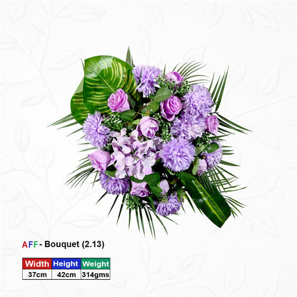 Artificial Flower Lavender Dream & Tropical Foliage Cascade Wall Arrangement