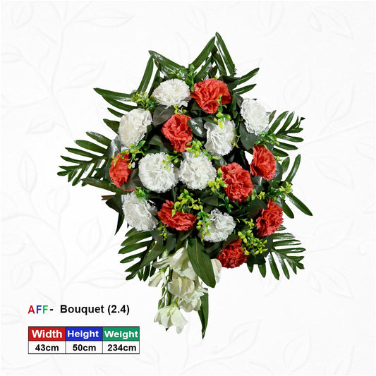 Artificial Flower Regal Crimson & Ivory Cascade Wall Arrangement