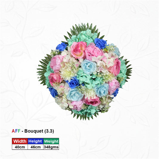 Artificial Flower Pastel Paradise & Aquatic Bloom Medallion Wall Arrangement