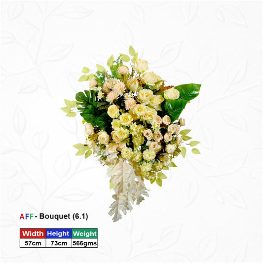 Artificial Flower Golden Sahara & Ivory Grandeur Estate Wall Arrangement