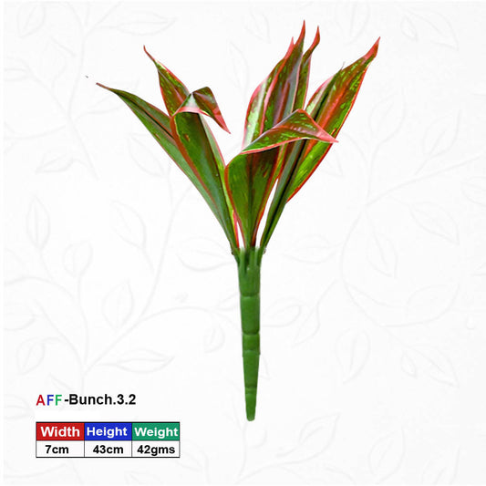 Artificial Red- Variegated Edge Croton Plant | AFF-Bunch-3.2 | {Different colors are available}