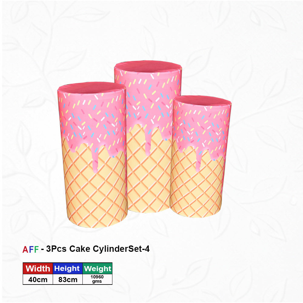 Artificial Sweet Celebration Ice Cream Cylinder Set
